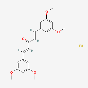 molecular formula C21H22O5Pd B8088209 Bis(3,5,3a(2),5a(2)-dimethoxydibenzylideneacetone)palladium(0) 