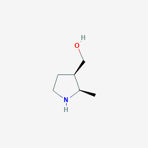 molecular formula C6H13NO B8088213 (2R,3R)-(2-Methyl-pyrrolidin-3-yl)-methanol 