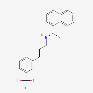 molecular formula C22H22F3N B8088231 (S)-N-(1-(naphthalen-1-yl)ethyl)-3-(3-(trifluoromethyl)phenyl)propan-1-amine 