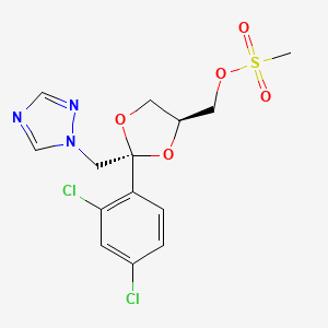 1,3-Dioxolane-4-methanol, 2-(2,4-dichlorophenyl)-2-(1H-1,2,4-triazol-1-ylmethyl)-, 4-methanesulfonate, (2R,4S)-rel-