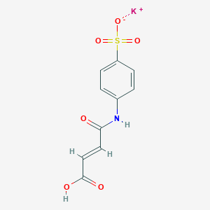 molecular formula C10H8KNO6S B8088321 4-{[(2E)-3-Carboxyprop-2-enoyl]amino}benzenesulfonate (K+) 