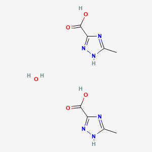 molecular formula C8H12N6O5 B8088326 5-methyl-1H-1,2,4-triazole-3-carboxylic acid;hydrate 