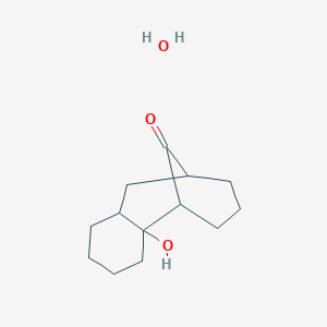 molecular formula C13H22O3 B8088348 2-Hydroxytricyclo[7.3.1.02,7]tridecan-13-one;hydrate 
