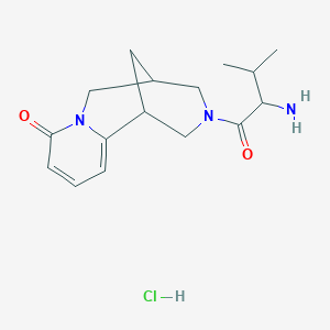 molecular formula C16H24ClN3O2 B8088373 11-(2-Amino-3-methylbutanoyl)-7,11-diazatricyclo[7.3.1.02,7]trideca-2,4-dien-6-one;hydrochloride 