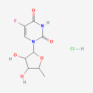 molecular formula C9H12ClFN2O5 B8088389 1-(3,4-Dihydroxy-5-methyloxolan-2-yl)-5-fluoropyrimidine-2,4-dione;hydrochloride 