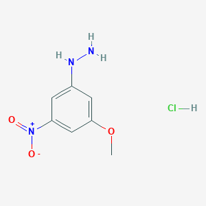 molecular formula C7H10ClN3O3 B8088409 (3-Methoxy-5-nitrophenyl)hydrazine;hydrochloride 