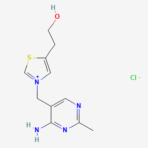 molecular formula C11H15ClN4OS B8088447 2-[3-[(4-Amino-2-methylpyrimidin-5-yl)methyl]-1,3-thiazol-3-ium-5-yl]ethanol;chloride 