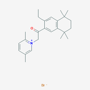 molecular formula C25H34BrNO B8088453 1-[2-(3-Ethyl-5,5,8,8-tetramethyl-5,6,7,8-tetrahydronaphthalen-2-yl)-2-oxoethyl]-2,5-dimethylpyridinium (Br-) 