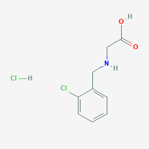 molecular formula C9H11Cl2NO2 B8088466 2-((2-Chlorobenzyl)amino)acetic acid hcl 