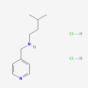 molecular formula C11H20Cl2N2 B8088513 3-methyl-N-(pyridin-4-ylmethyl)butan-1-amine;dihydrochloride 