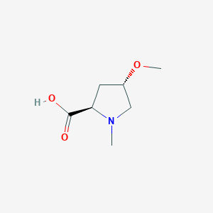 molecular formula C7H13NO3 B8088553 (2R,4S)-4-methoxy-1-methylpyrrolidine-2-carboxylic acid CAS No. 1860012-48-1