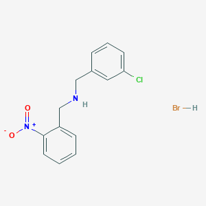 molecular formula C14H14BrClN2O2 B8088633 (3-Chloro-benzyl)-(2-nitro-benzyl)-amine HBr 