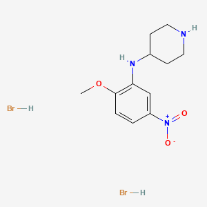 molecular formula C12H19Br2N3O3 B8088651 N-(2-Methoxy-5-nitrophenyl)piperidin-4-amine 2HBr 