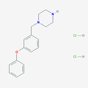 molecular formula C17H22Cl2N2O B8088653 1-(3-Phenoxybenzyl)piperazine (2HCl) 