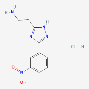 2-[3-(3-nitrophenyl)-1H-1,2,4-triazol-5-yl]ethanamine;hydrochloride