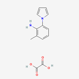 2-Methyl-6-pyrrol-1-ylaniline;oxalic acid