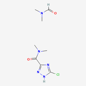 molecular formula C8H14ClN5O2 B8088686 5-chloro-N,N-dimethyl-1H-1,2,4-triazole-3-carboxamide;N,N-dimethylformamide 