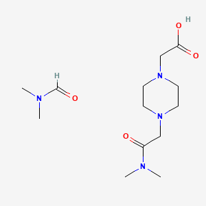 molecular formula C13H26N4O4 B8088696 2-[4-[2-(dimethylamino)-2-oxoethyl]piperazin-1-yl]acetic acid;N,N-dimethylformamide 
