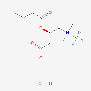 molecular formula C11H22ClNO4 B8088726 Butyryl-L-carnitine-(N-methyl-d3) hydrochloride, 99 atom % D, 98% (CP) 