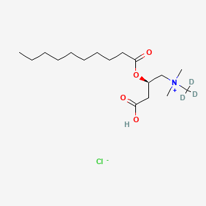 molecular formula C17H34ClNO4 B8088730 Decanoyl-L-carnitine-d3 (chloride) 