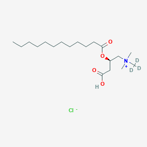 molecular formula C19H38ClNO4 B8088731 Lauroyl-L-carnitine-d3 (chloride) 