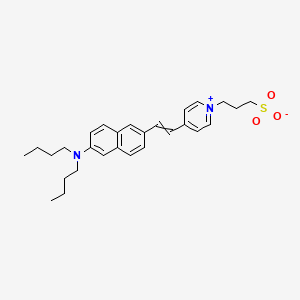 molecular formula C28H36N2O3S B8088791 3-(4-(2-(6-(Dibutylamino)naphthalen-2-yl)vinyl)pyridinium-1-yl)propane-1-sulfonate 
