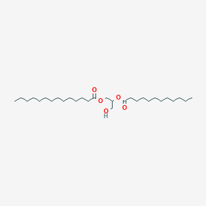 Tetradecanoic acid, 3-hydroxy-2-[(1-oxododecyl)oxy]propyl ester