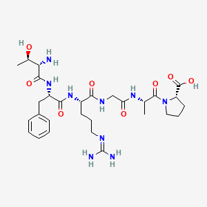molecular formula C29H45N9O8 B8088825 H-Thr-phe-arg-gly-ala-pro-OH 