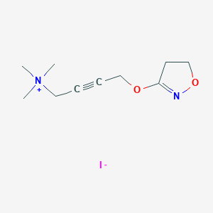 molecular formula C10H17IN2O2 B8088848 4-((4,5-Dihydroisoxazol-3-yl)oxy)-N,N,N-trimethylbut-2-yn-1-aminium iodide 