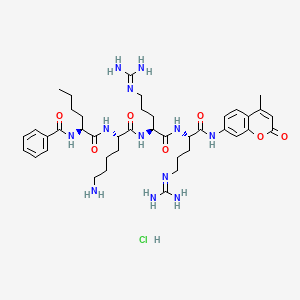 molecular formula C41H61ClN12O7 B8088882 Bz-Nle-Lys-Arg-Arg-AMC.HCl 
