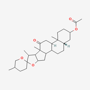 [(7S,18S)-5',7,9,13-tetramethyl-10-oxospiro[5-oxapentacyclo[10.8.0.02,9.04,8.013,18]icosane-6,2'-oxane]-16-yl] acetate