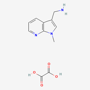 molecular formula C11H13N3O4 B8088898 (1-Methylpyrrolo[2,3-b]pyridin-3-yl)methanamine;oxalic acid 