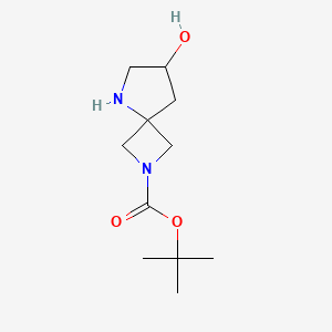 molecular formula C11H20N2O3 B8088944 tert-Butyl 7-hydroxy-2,5-diazaspiro[3.4]octane-2-carboxylate 