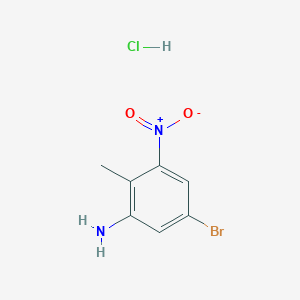 molecular formula C7H8BrClN2O2 B8088958 5-Bromo-2-methyl-3-nitroaniline hydrochloride 