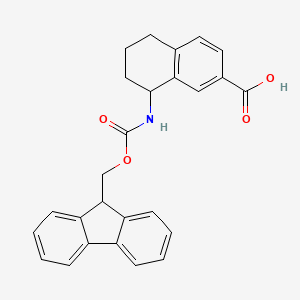 molecular formula C26H23NO4 B8089023 8-({[(9H-fluoren-9-yl)methoxy]carbonyl}amino)-5,6,7,8-tetrahydronaphthalene-2-carboxylic acid 