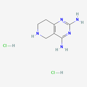 molecular formula C7H13Cl2N5 B8089024 5H,6H,7H,8H-pyrido[4,3-d]pyrimidine-2,4-diamine dihydrochloride 