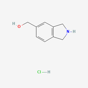 molecular formula C9H12ClNO B8089040 Isoindolin-5-ylmethanol hydrochloride 