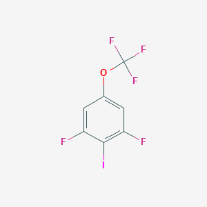 molecular formula C7H2F5IO B8089108 1,3-Difluoro-2-iodo-5-(trifluoromethoxy)benzene 