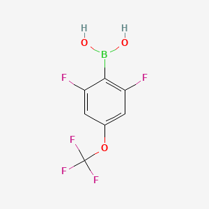 molecular formula C7H4BF5O3 B8089116 [2,6-Difluoro-4-(trifluoromethoxy)phenyl]boronic acid 