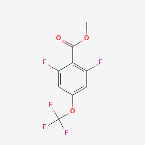 molecular formula C9H5F5O3 B8089117 Methyl 2,6-difluoro-4-(trifluoromethoxy)benzoate 