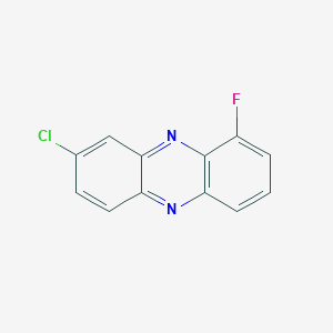 molecular formula C12H6ClFN2 B8089131 8-Chloro-1-fluorophenazine 