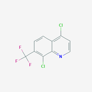molecular formula C10H4Cl2F3N B8089165 4,8-Dichloro-7-(trifluoromethyl)quinoline 