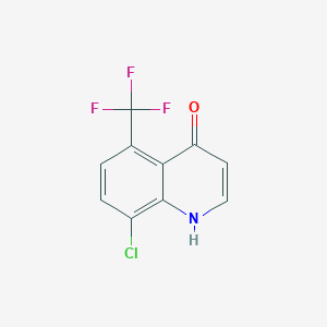 molecular formula C10H5ClF3NO B8089190 8-Chloro-5-(trifluoromethyl)quinolin-4(1H)-one 