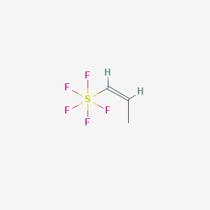 molecular formula C3H5F5S B8089209 1-丙烯基五氟化硫 
