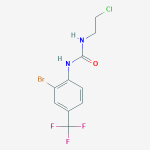 molecular formula C10H9BrClF3N2O B8089225 1-[2-Bromo-4-(trifluoromethyl)phenyl]-3-(2-chloroethyl)urea 