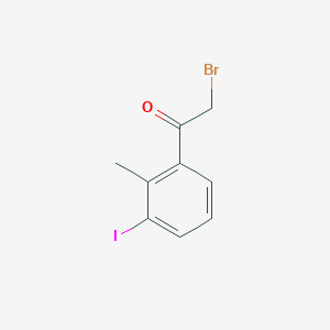 molecular formula C9H8BrIO B8089242 2-Bromo-1-(3-iodo-2-methylphenyl)ethanone 