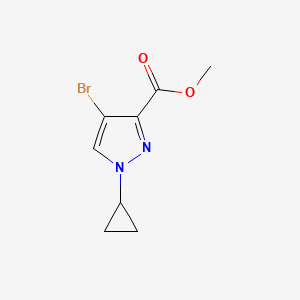 molecular formula C8H9BrN2O2 B8089265 Methyl 4-bromo-1-cyclopropyl-1H-pyrazole-3-carboxylate 