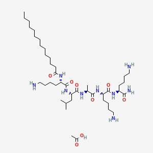 molecular formula C43H85N9O8 B8089289 Myristoyl Pentapeptide-17 Acetate 