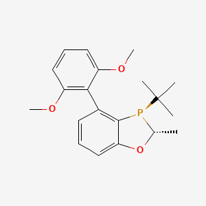 molecular formula C20H25O3P B8089371 (2R,3R)-3-(Tert-butyl)-4-(2,6-dimethoxyphenyl)-2-methyl-2,3-dihydrobenzo[d][1,3]oxaphosphole 