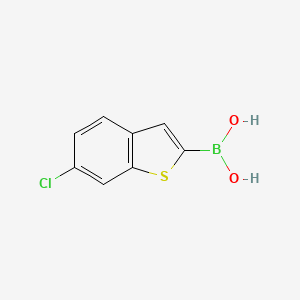 molecular formula C8H6BClO2S B8089396 (6-Chlorobenzo[b]thiophen-2-yl)boronic acid 